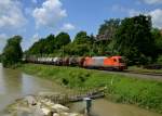 1216 902 mit einem Kesselzug am 08.06.2013 bei Moosburg.