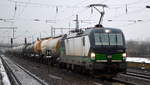 SETG - Salzburger Eisenbahn TransportLogistik GmbH mit der ELL Vectron  193 248  [NVR-Number: 91 80 6193 248-2 D-ELOC] und einem Kesselwagenzug für Kreideschlamm-Transporte (leer) am 26.01.19