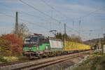 SETG/ELL 193 832 war am 05.11.2024 mit einem leeren Holzzug unterwegs Richtung Saalfeld.