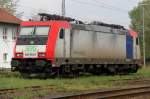 SETG 482 042-9 abgestellt im Bahnhof Rostock-Bramow abgestellt.10.05.2013