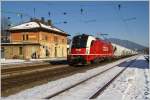 Einen seltenen Gast konnte man heute in der Steiermark bewundern.
1216.940 der SLB fhrt mit dem Kaolinzug 47988 von Graz Kflacherbahnhof nach Passau. 
Niklasdorf 30.12.2010