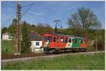 Nachschuss auf ET 2 der Gleichenberger Bahn am 22.4.2019 als R 8611, kurz vor der Ankunft am Endbahnhof Bad Gleichenberg.