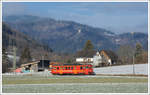 StB ET 15 von Übelbach nach Peggau-Deutschfeistritz, am 1.2.2021 kurz vor der Haltestelle Prenning.