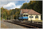 ET 1 der StB am 23.10.2021 beim Rangieren nach der Überholung des Planzuges in Gnas.