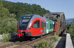 4062 002 als REX 1997 (Leoben - Graz Hbf) auf der Schleifenbrcke von Bruck/Mur am 16.07.2013.