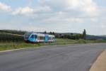 Eine Garnitur der Reihe 5062 der S 31 der steirischen S Bahn kurz vor Preding auf dem Weg nach Weiz, Anfang September 2013