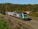 STB 1223 004 und Metrans 761 006 war am 13.10.2013 mit dem für diese Saison vorerst letzten  Hodos-Umleiter  dem STEC 43303 nach Spielfeld-Straß unterwegs, und wurden von mir in der