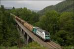 STB 1223.004 mit NG 67254 Friedberg-Wr.Neustadt, am 21.07.14 bei der Fahrt über den Eisteichviadukt.