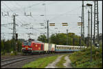 Stern & Hafferl Verkehrsgesellschaft (STH) 248 999-5 beförderte am 02.10.2024 drei Münchner U-Bahnen (B-Wagen) durch Würzburg nordwärts.