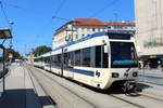 Wien Wiener Lokalbahnen (WLB) Tw 406 an der Hst.