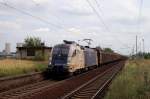 ES 64 U2 - 021 der Wiener Lokalbahn mit einem Gterzug in Leuna Werke Sd (04.08.2007)