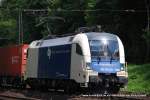 ES 64 U2 - 020 (Wiener Lokalbahnen Cargo GmbH) fhrt am 19. Juni 2009 um 13:13 Uhr mit einem GZ durch Duisburg Neudorf