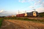 ES 64 U2 - 068 der Wr. Lokalbahnen konnte am 27.07.2011 im letzten Sonnenlicht des Tages kurz nach Neulengbach abgelichtet werden. 