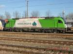 Arbeitspause fr die Hdlmayr-Lok 1216 954-8 am 3.1.2012 auf dem Wiener Donauuferbahnhof bei ausgezeichneten Lichtverhltnissen.