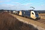 Wr. Lokalbahnen ES 64 U2 - 066 ist am 05.02.2012 um 14:09 kurz vor Bheimkirchen Richtung Wien unterwegs.