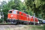 WLB 2143.21 und NLB 2143 070-7 mit dem SLP 34468 am 27.Juni 2015 bei Ladendorf.