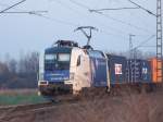 ES 64 U 2 023 mit Containerzug am 21.02.2007 kurz nach Plattling richtung Regensburg.