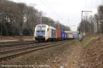 1216 950 der Wiener Lokalbahnen Cargo GmbH fhrt am 23. Mrz 2009 mit einem GZ durch Duisburg Neudorf