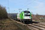 1216 954 mit einem Autozug am 27.03.2012 in Regensburg-Prfening.