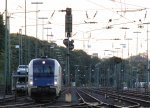 183 705 der Wiener Lokalbahn fhrt als Lokzug aus Aachen-West nach Aachen-Hbf in der Abendsonne am 30.9.2012.