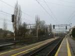 In Szczecin Gumience stehen diese Ausfahrsignale Richtung Angermnde/Pasewalk.Aufgenommen am 04.Februar 2013.