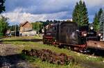 Polnische Dampflok (PKP Baureihe Px48) mit einer Nummerierung, welche vom Museumsbahnverein vergeben wurde, die Lok hatte eine solche vorher nie getragen (23.08.1986)