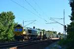 650 003-8 von Freightliner PL durchfährt mit einem reinen Ganzzug Berlin Wuhlheide gen Süden.