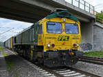 Die Diesellokomotive 66007 (3 650 006-1) war Anfang Mai 2021 mit einem Kohlezug in Lintorf zu sehen.