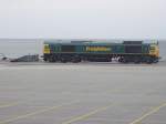 Freightliner_66584; wartet am diesigen Freitagmorgen auf Einstze im Hafengebiet von Cuxhaven; (aufgenommen whrend einer Stadt-,Hafenrundfahrt mit dem Cuxliner);090828