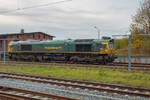 Class 66 Freightliner PL abgestellt in Bergen auf Rügen.