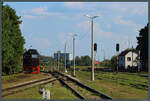 Im Bahnhof Suwalki begegnen sich am 05.09.2024 M62 1812 der CargoUnit und eine M62 der PKP Cargo.