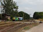 Die SP 32-204 mit einem Sonderzug am 02.08.2014 bei der Durchfahrt in Górki Noteckie.