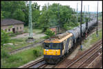 Ein Kutter der CTL Rail ST43-R013 rangiert hier am 31.05.2007 im Grenzbahnhof Guben.