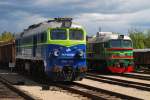 ST44-1214 (PKP Cargo) und M62-1482 in Mockava (13.05.2009)