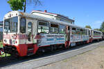 Im Bild der Dieseltriebzug MBxd2 307, welcher an diesem Tage Teil eines Sonderzuges der Schmalspurbahn von Koszalin war. (Rosnowo (Roßnov), September 2024)