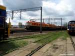 181 081-1 und noch eine 181 von der LOTOS fahren mit einem Kesselzug am 15.05.2007 durch Bydgoszcz in Richtung Gdańsk.