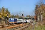 181 078-7 mit einem Gterzug Richtung Sden bei Katowice-Brynw (31.10.2013)