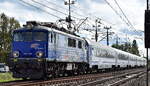 PKP Intercity spółka z o.o., Warszawa mit ihrer  EP07-1063  (NVR:  91 51 1 140 161-7 PL-PKPIC ) mit IC kurz vor der Einfahrt im Bahnhof Kostrzyn nad Odrą, 25.09.24