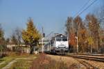 EP09 028 aus Richtung Katowice nach Sden fahrend bei Katowice-Brynw (31.10.2013)
