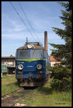 Als einzige E-Lok stand am 22.5.2016 ET22-1035 im Depot von Kamienice Zabkowicki.