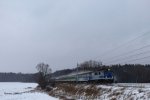 EU07-360 das PKP Intercity mit dem Zug TLK 54502 Gdingen-Bielitz Biala bei Tichau am 15.01.2012.(Oberschlesien)