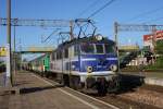 Am 3.5.2012 wird im Bahnhof Bialiystok umgespannt. Der Schnellzug aus 
Sestokai, welcher mit SU 45-168 gebracht wurde, wird nun weiter mit
EU 07-146 bis Warschau befrdert.
