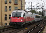 370 007 mit EC 45 von Berlin Hbf nach Warszawa Wschodnia bei der Durchfahrt am 05.08.2019 in Berlin-Friedrichstr.