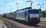 DB Cargo Deutschland AG mit der polnischen MRCE Dispo   ES 64 F4-459  [NVR-Number: 91 51 5170 033-2 PL-DISPO] und kurzem gemischten Güterzug am 15.07.18 Bf. Flughafen Berlin-Schönefeld.