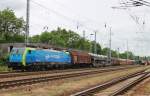 Am 24.Juni 2013 verlie PKP 189 802 mit einem gemischten Gterzug die Frankfurter Oderbrcke in Richtung Rzepin.