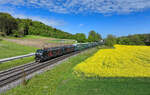 370 069 + 370 070 mit einem Helrom-KLV am 26.04.2024 bei Einöd.