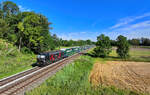 370 069 mit einem KLV am 26.07.2024 bei Schwarzwöhr.