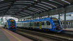 21WEa-002 und 22WEd-008 in Bahnhof Katowice am 05.05.2019'