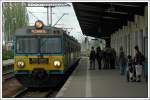 ED72-020 als Zug 70244 von Zielona Gora nach Poznan am 1.5.2008 beim Halt in Zbaszynek.