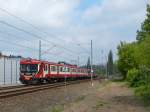 EN57-1084Ra nach Leszno kurz vor der Ankunft in Poznań Dębiec am 4.5.2015.